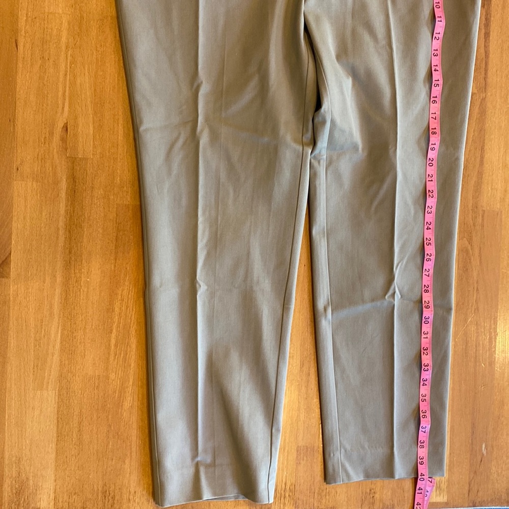 NWT Alfani slim leg tummy control taupe pants 18w
